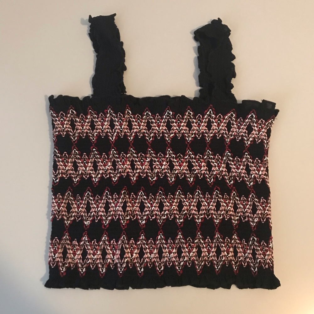 Abstract Print Crop Top